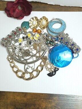 1/2lb Jewelry Mystery Lot Mixed Jewelry Vintage to Now Some Signed Avon Express